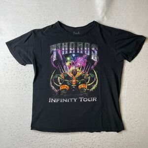 Jack of all Trades Thanos Infinity Tour Graphic T-Shirt Mens Large Black Marvel
